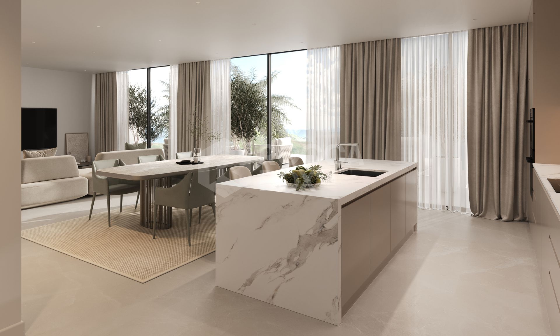Elegant 3-Bedroom Apartment with Stunning Views in Estepona