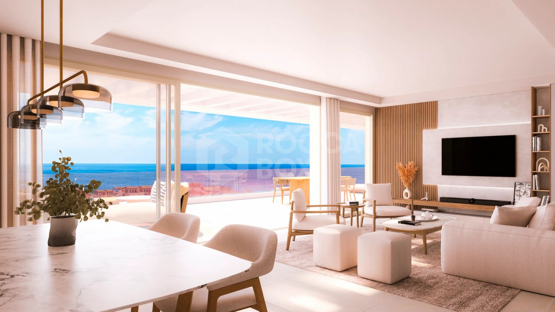 Luxury 3-Bed, 3-Bath Apartment with Panoramic Sea Views