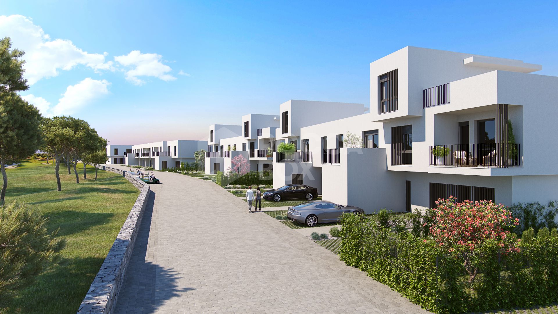 Sophisticated Living in Sotogrande: Contemporary Townhouse with Panoramic Golf Course Views and Resort-style Amenities