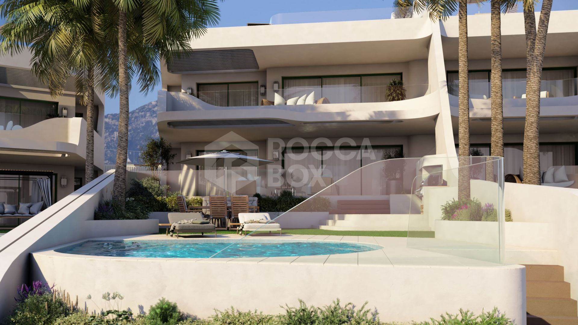 Sophisticated Seaside Living: 3-Bedroom Apartment with Private Pool, Panoramic Views in Estepona