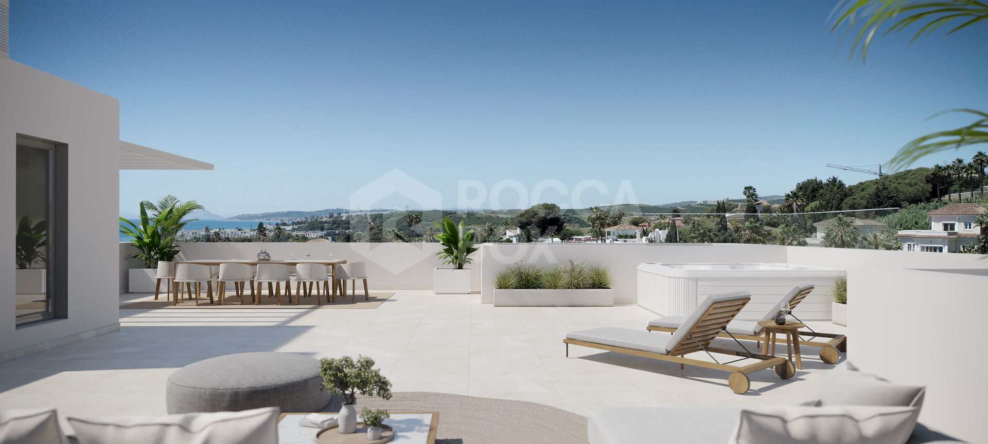 Seaside Elegance in Estepona: 4-Bedroom Apartment with Stunning Sea Views, Pool, Gym, and Social Club