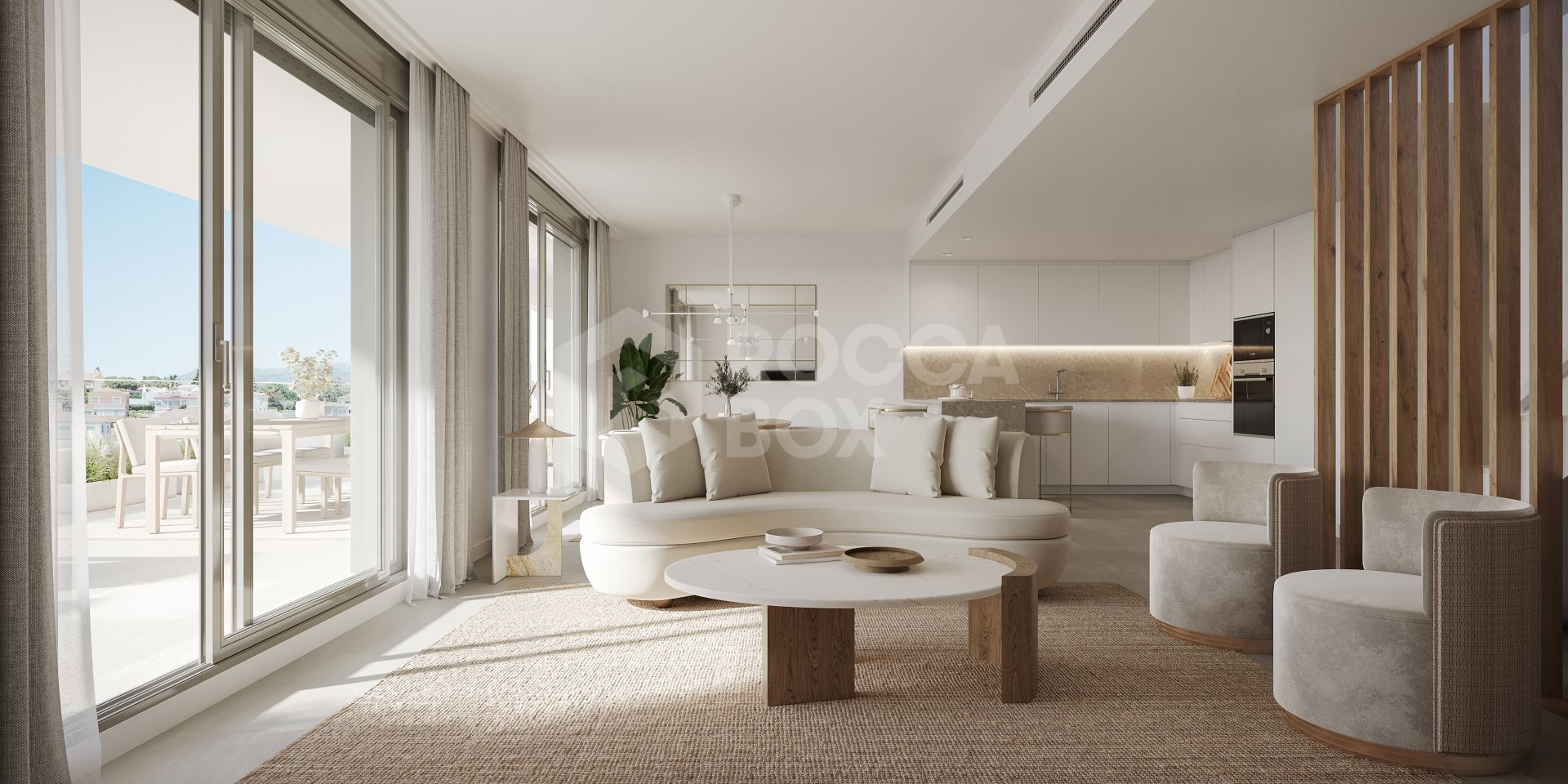 Seaside Elegance in Estepona: 4-Bedroom Apartment with Stunning Sea Views, Pool, Gym, and Social Club