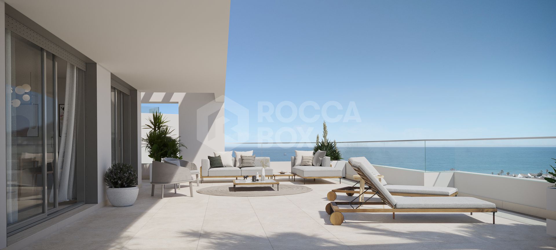 Seaside Elegance in Estepona: 4-Bedroom Apartment with Stunning Sea Views, Pool, Gym, and Social Club