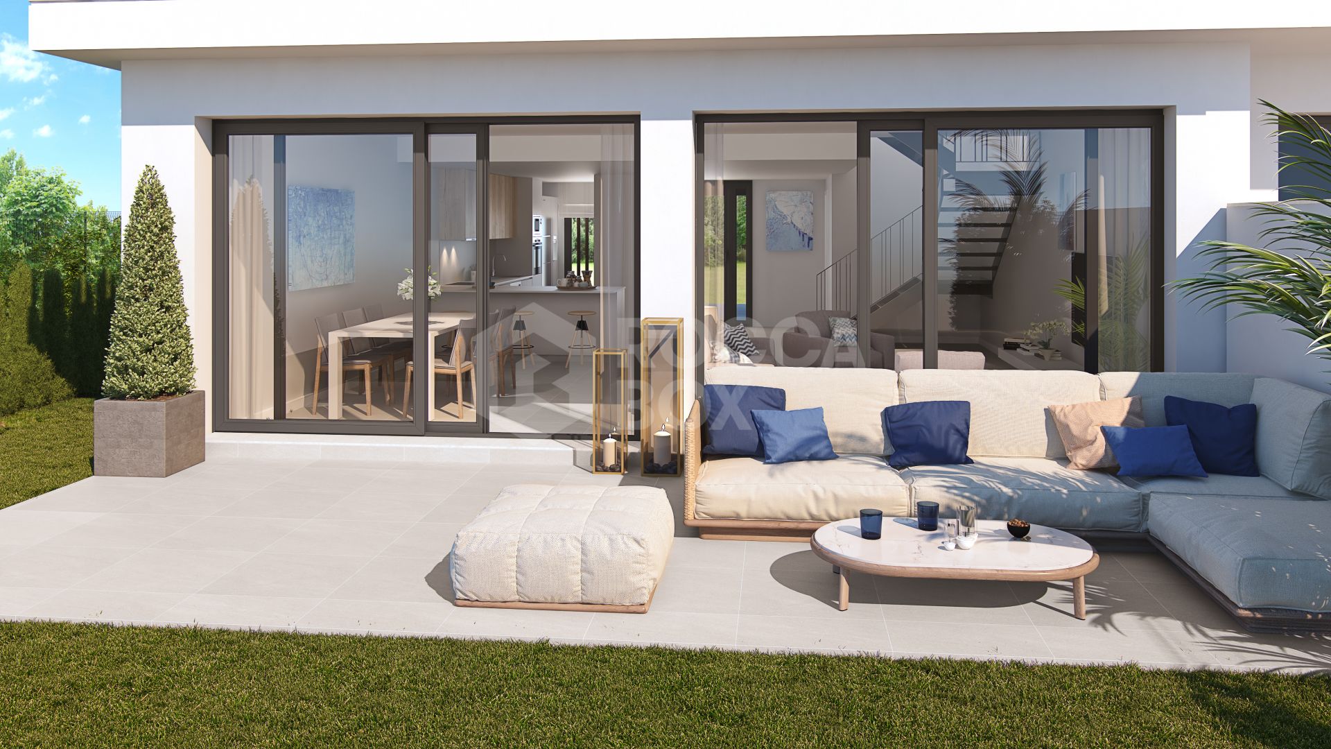 Sophisticated Living in Sotogrande: Contemporary Townhouse with Panoramic Golf Course Views and Resort-style Amenities