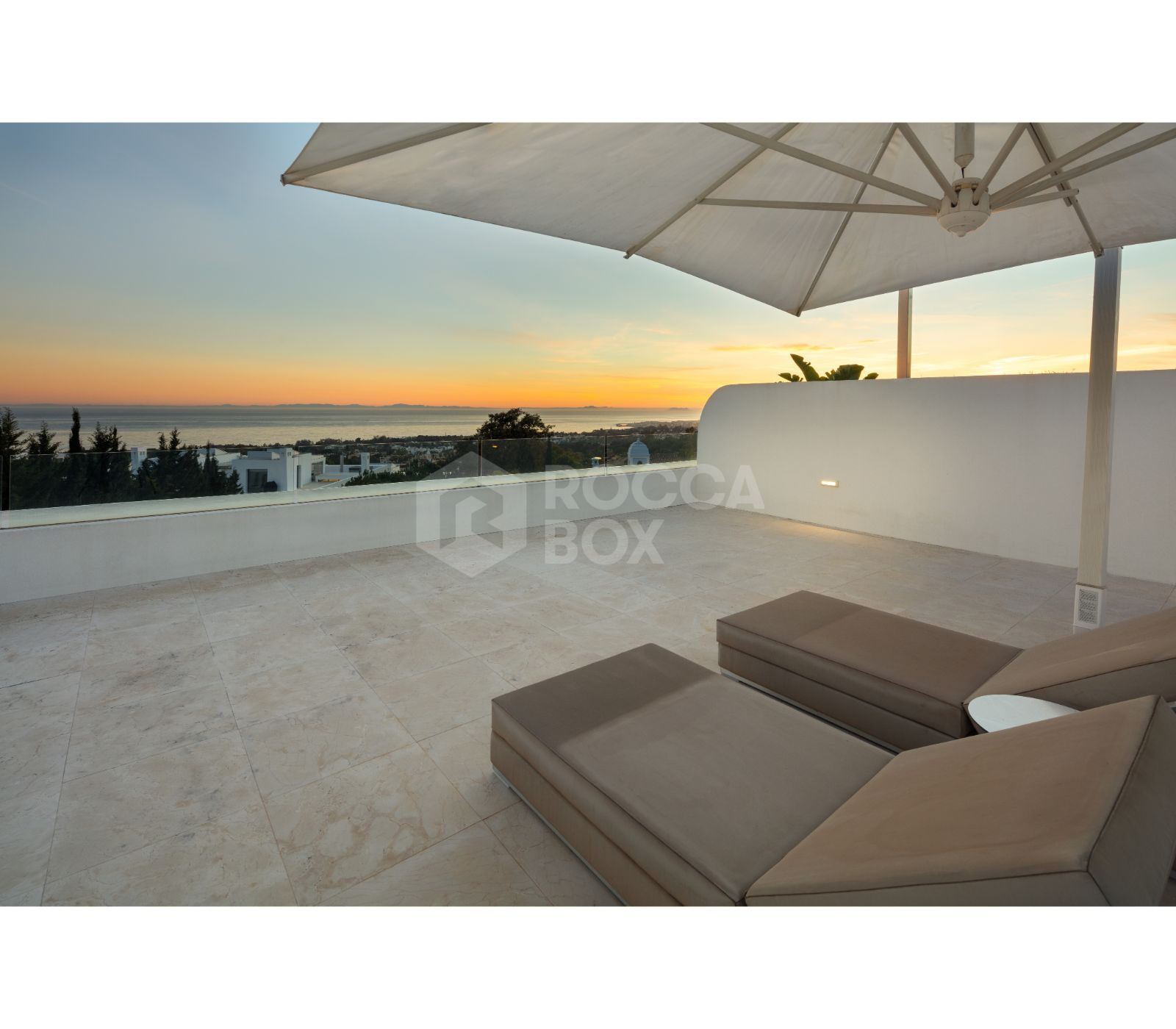 Spectacular and modern design penthouse boasting views of the Mediterranean Sea.