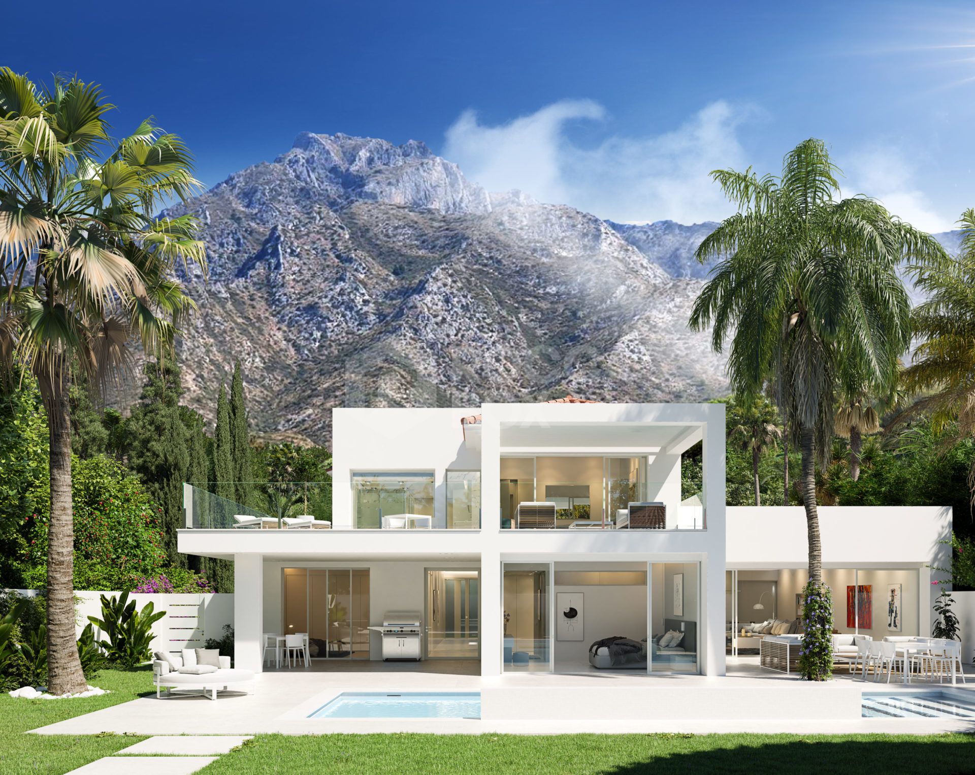 Modern Architectural Masterpiece in Nagueles, Marbella: A Perfect Blend of Style and Location