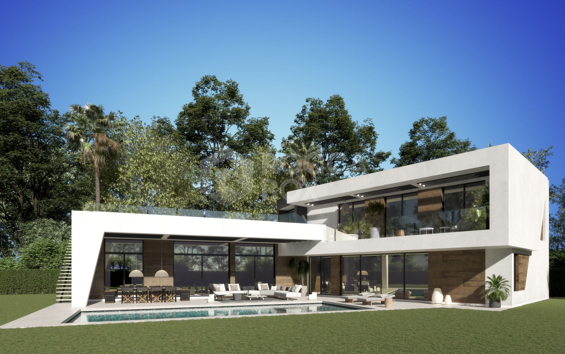 Luxurious Family Living: Stunning 4-Bedroom Villa with Pool and Basement Garage