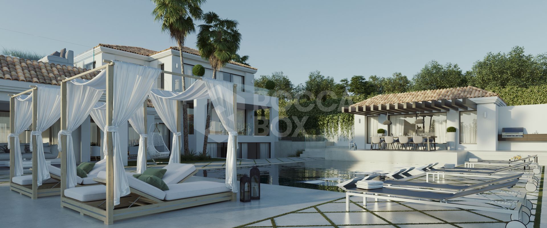 Exquisite Architectural Masterpiece in Nueva Andalucia: Exceptional Five-Bedroom Villa with Panoramic Golf Course Views