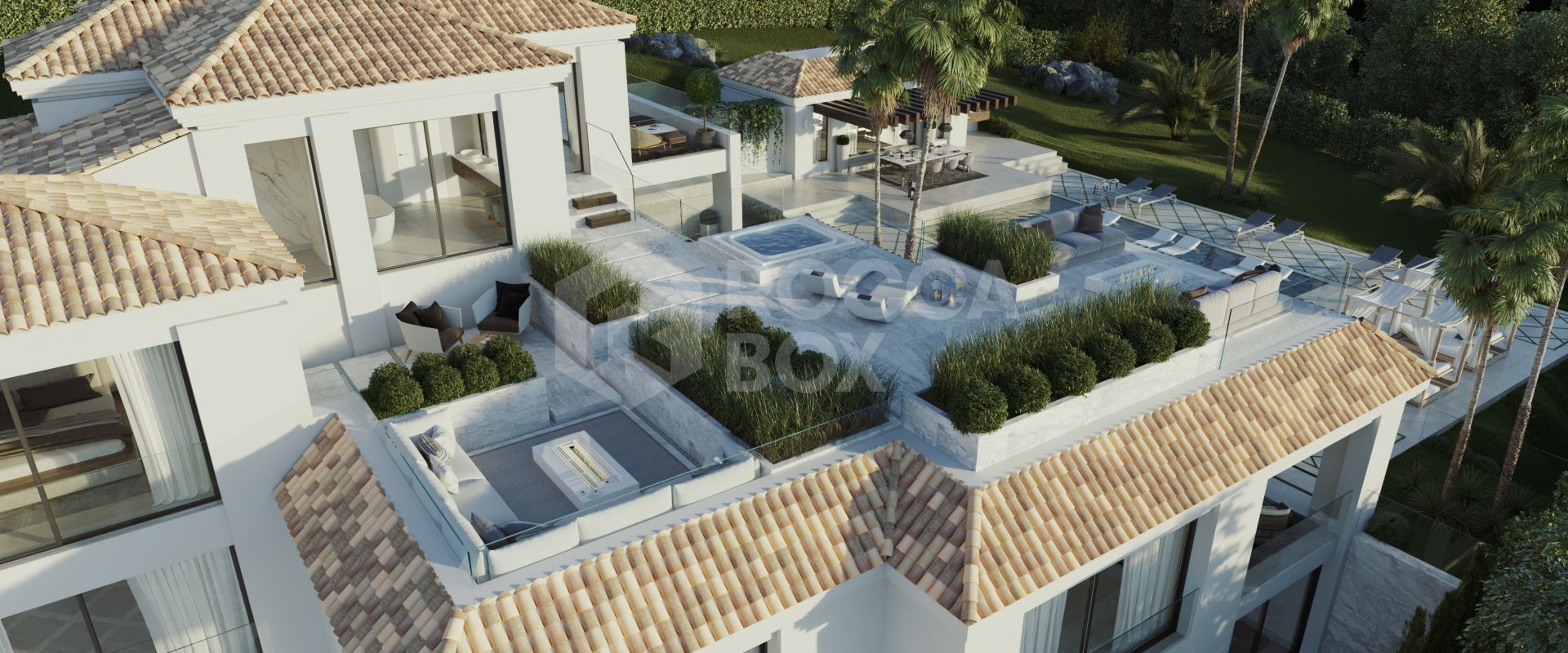 Exquisite Architectural Masterpiece in Nueva Andalucia: Exceptional Five-Bedroom Villa with Panoramic Golf Course Views