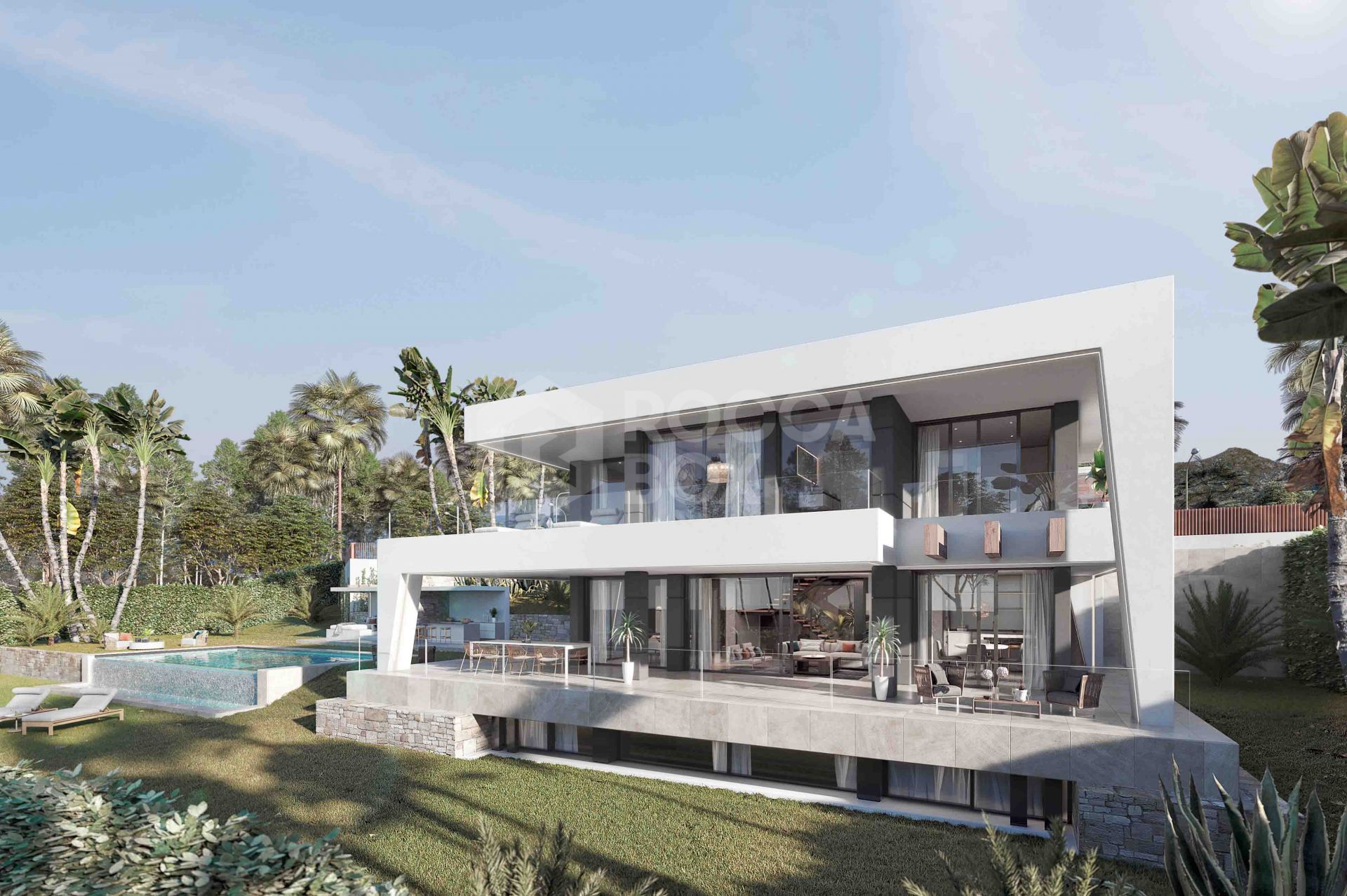 This amazing and contemporary villa is situated in one of the best locations for luxury villas in the Estepona area.