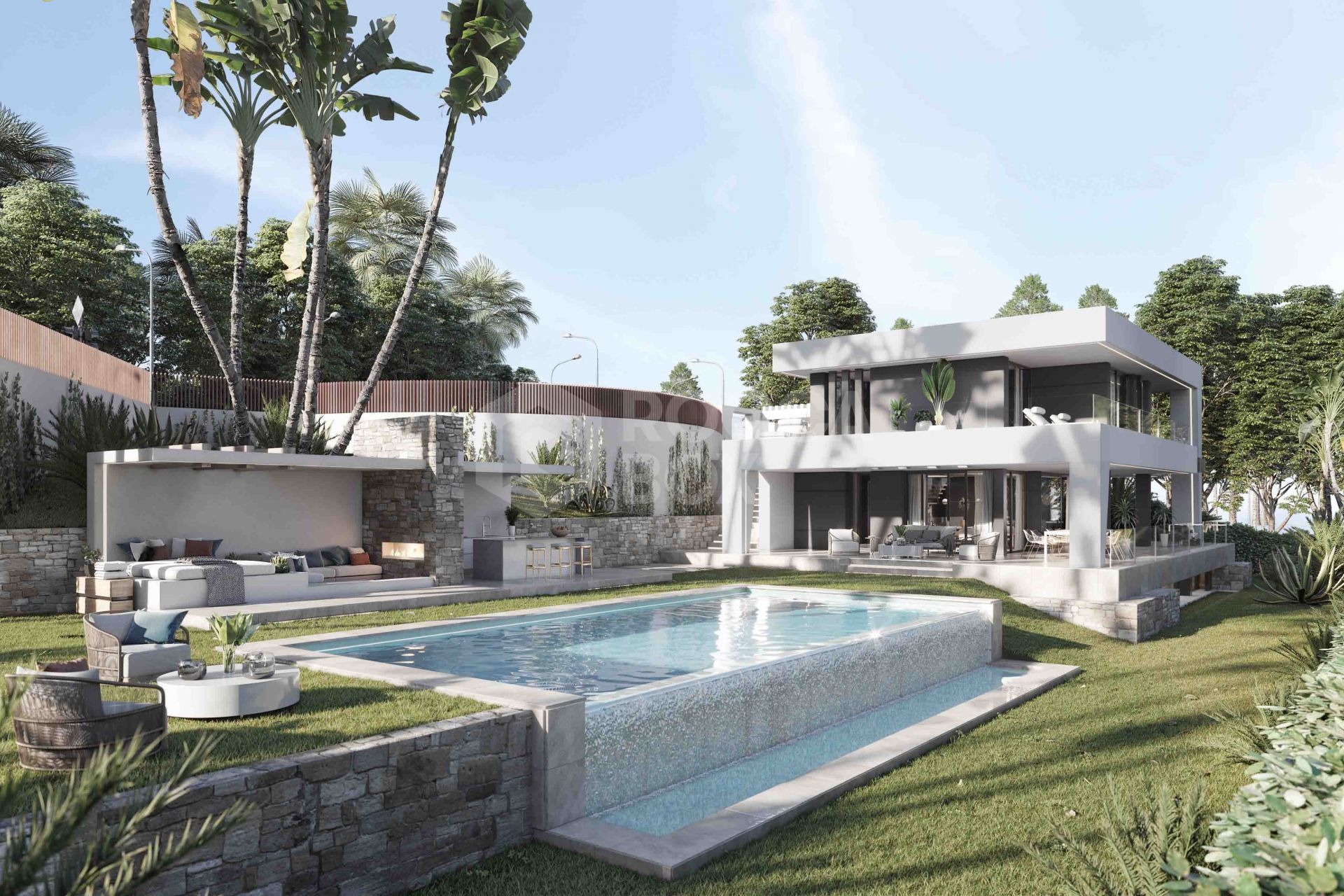 This amazing and contemporary villa is situated in one of the best locations for luxury villas in the Estepona area.