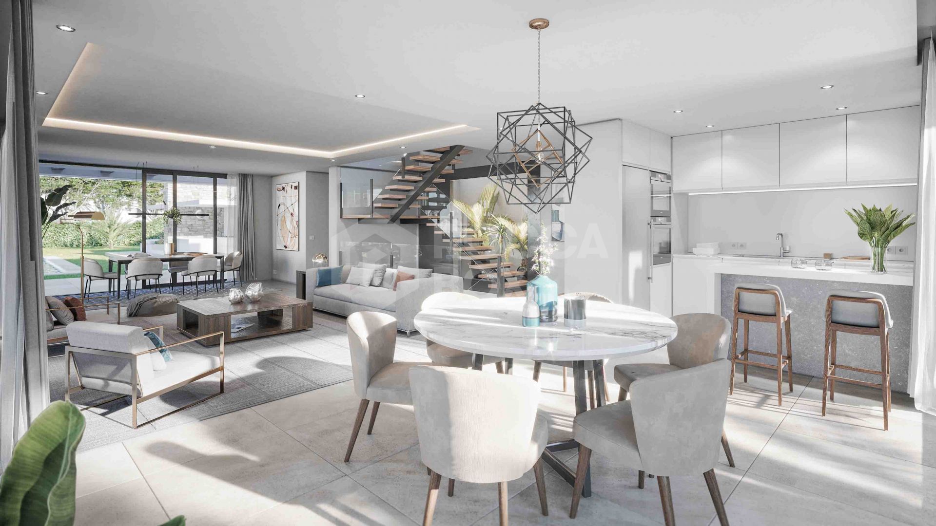 This amazing and contemporary villa is situated in one of the best locations for luxury villas in the Estepona area.
