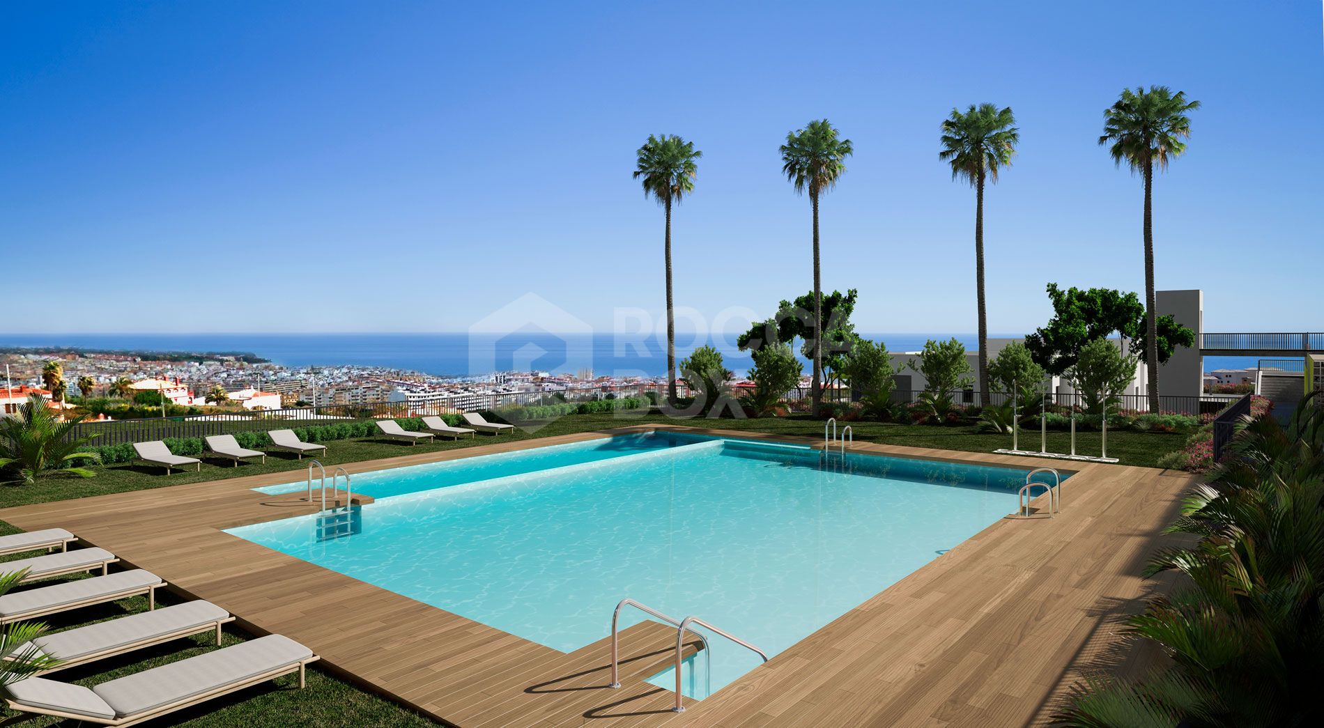 Mesas Homes offers a total of 187 one, two, three or four bedroom apartmentslocated in the city of Estepona. Its privileged location offers beautifulviews over the bay of Estepona.