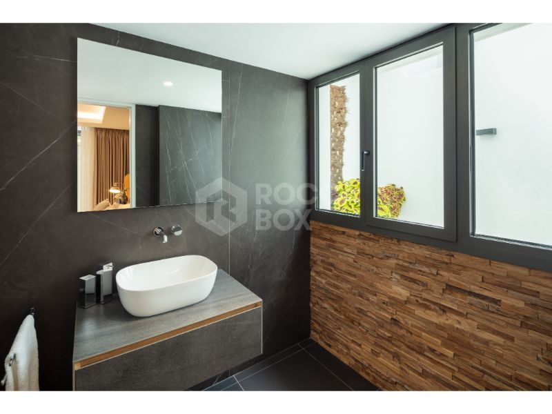 Opulent beachside villa located in the prestigious Puente Romano resort with easy access to the beach.