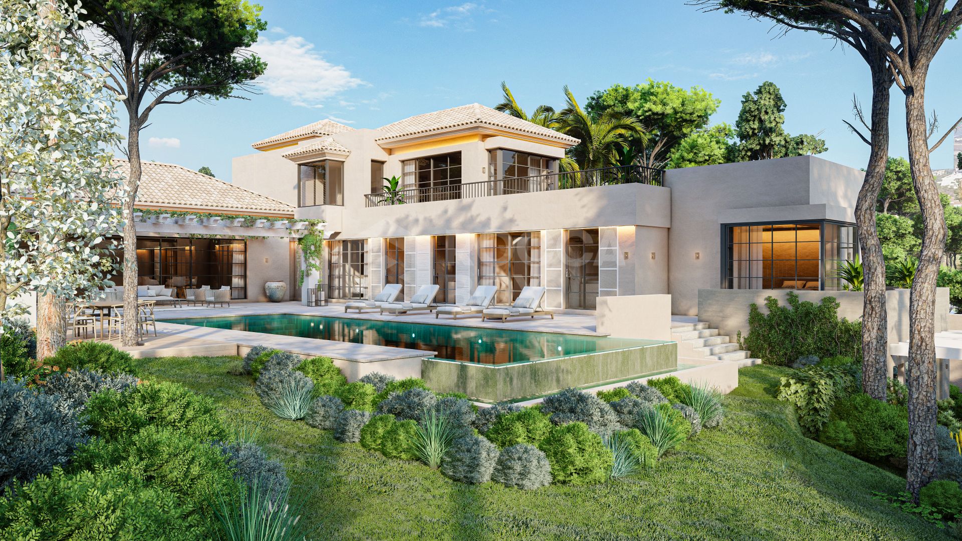 A soulful oasis built on a plot of over 1600m2 in the heart of the Golden Mile, La Carolina, within a short walking distance to the beachfront, with mature gardens, outdoor pergolas and seating areas that create a feeling of tranquility and calm.