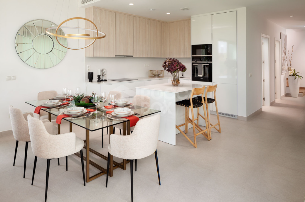 Boutique residential complex comprising 12 modern villas sitting on the hills of Finca Cortesin in Casares Costa, overlooking the stunning landscape stretching from the Marbella mountain range to Gibraltar and the coast of Morocco uninterrupted.
