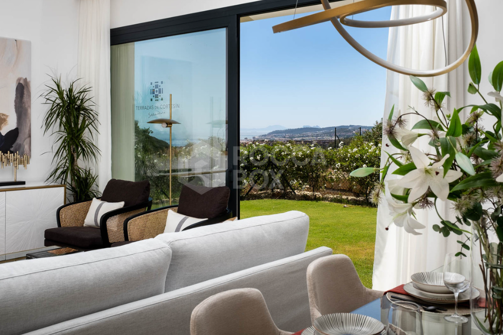 Boutique residential complex comprising 12 modern villas sitting on the hills of Finca Cortesin in Casares Costa, overlooking the stunning landscape stretching from the Marbella mountain range to Gibraltar and the coast of Morocco uninterrupted.