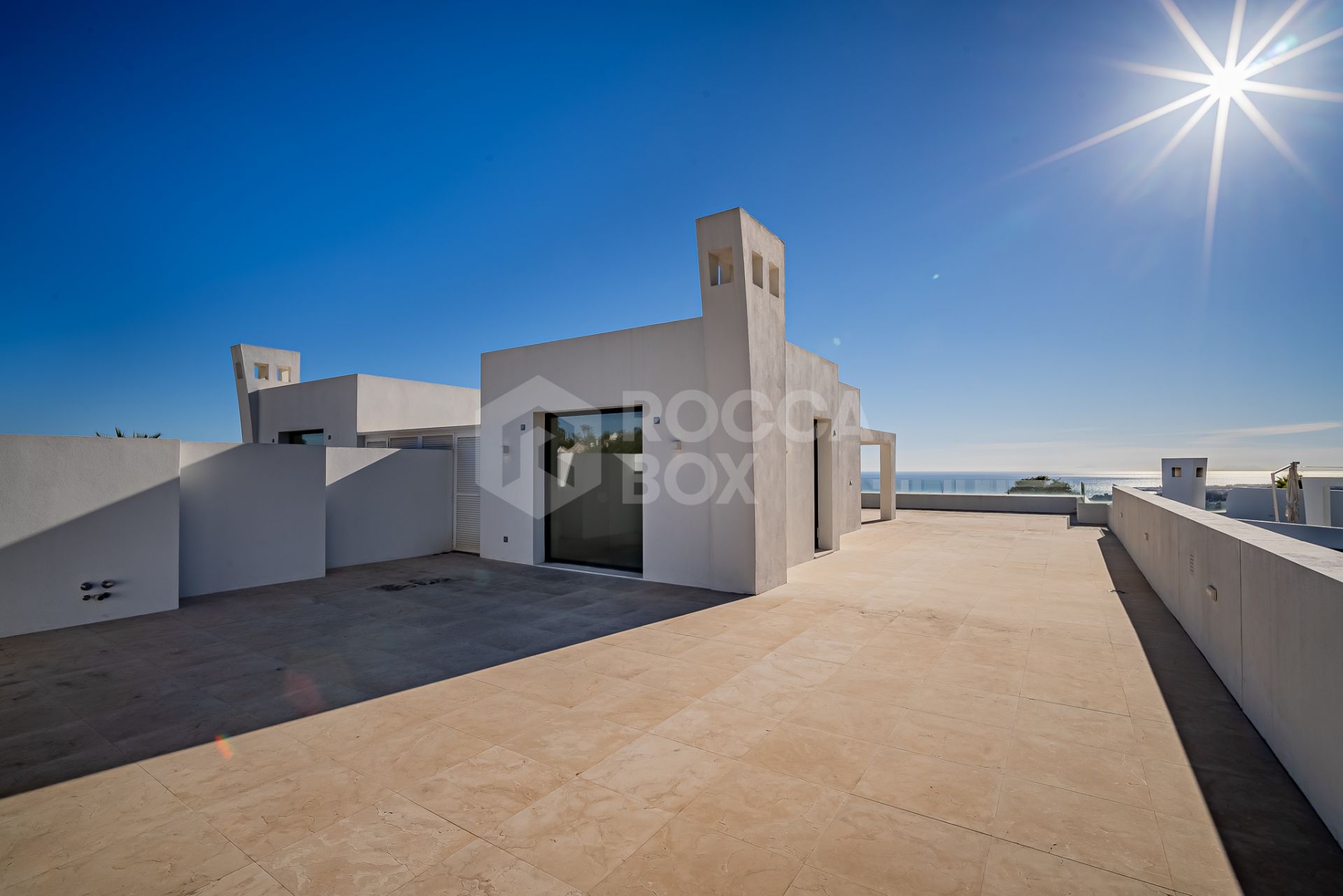 Spectacular modern penthouse with breathtaking panoramic sea views.