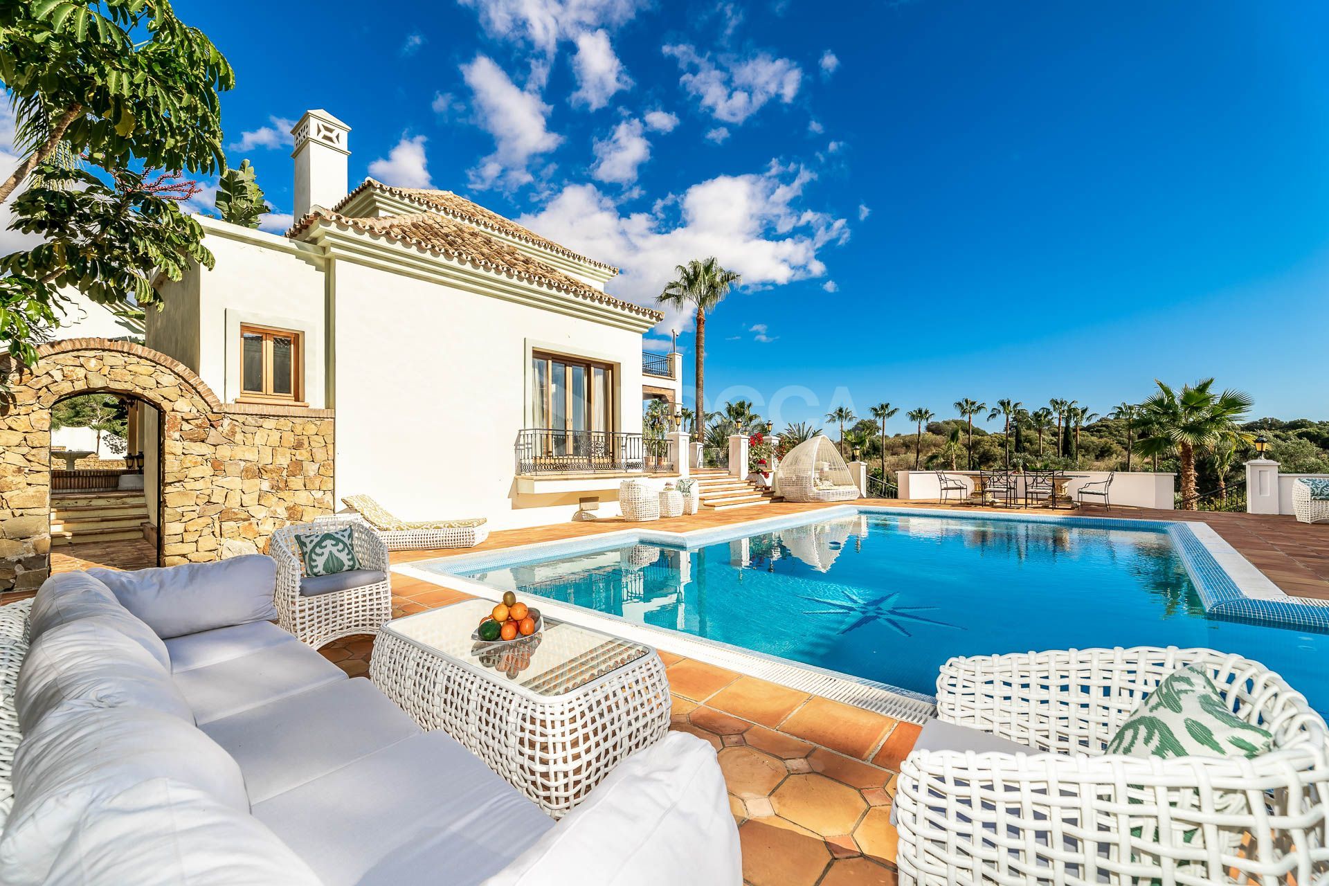 Luxurious Multi-Level Villa with Stunning Gardens and Pool