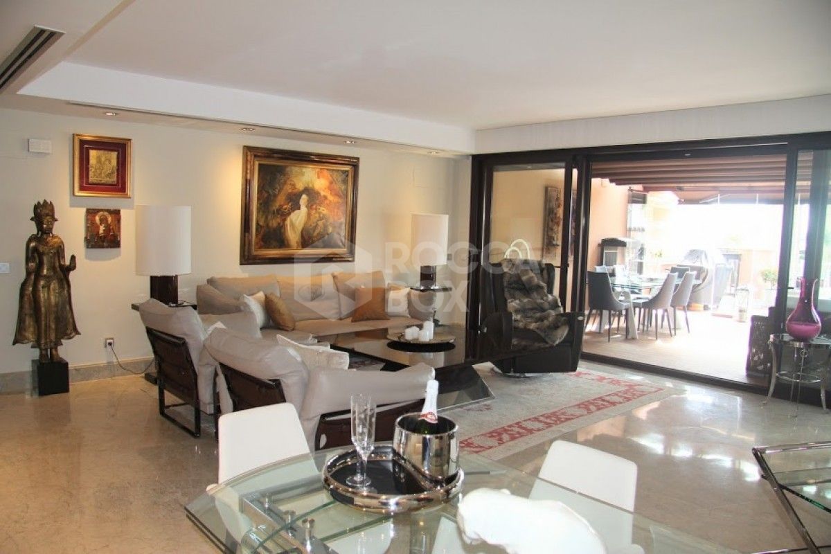 Luxurious front line beach duplex penthouse for sale in San Pedro de Alcantara