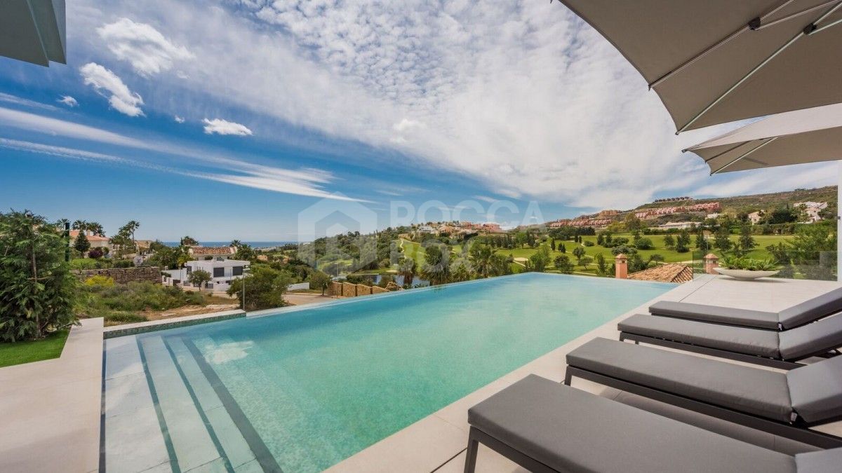 Brand new contemporary 5 bedroom villa for sale in La Alqueria,Benahavis.