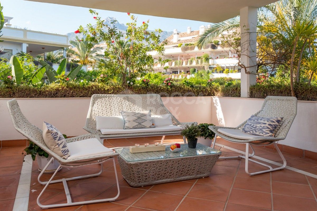 Luxury 3 bed ground floor apartment in Marbella Golden Mile