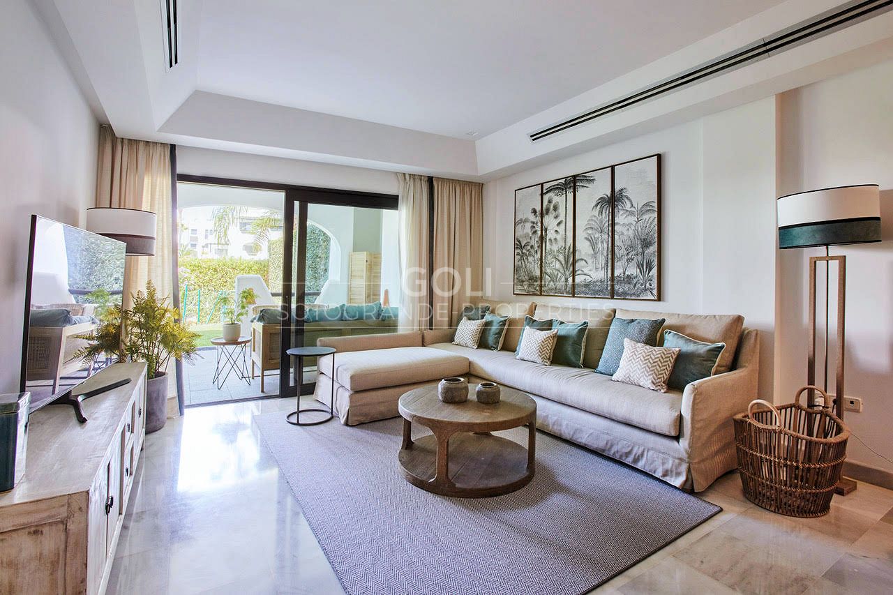 Well furnished ground floor apartment in Polo complex