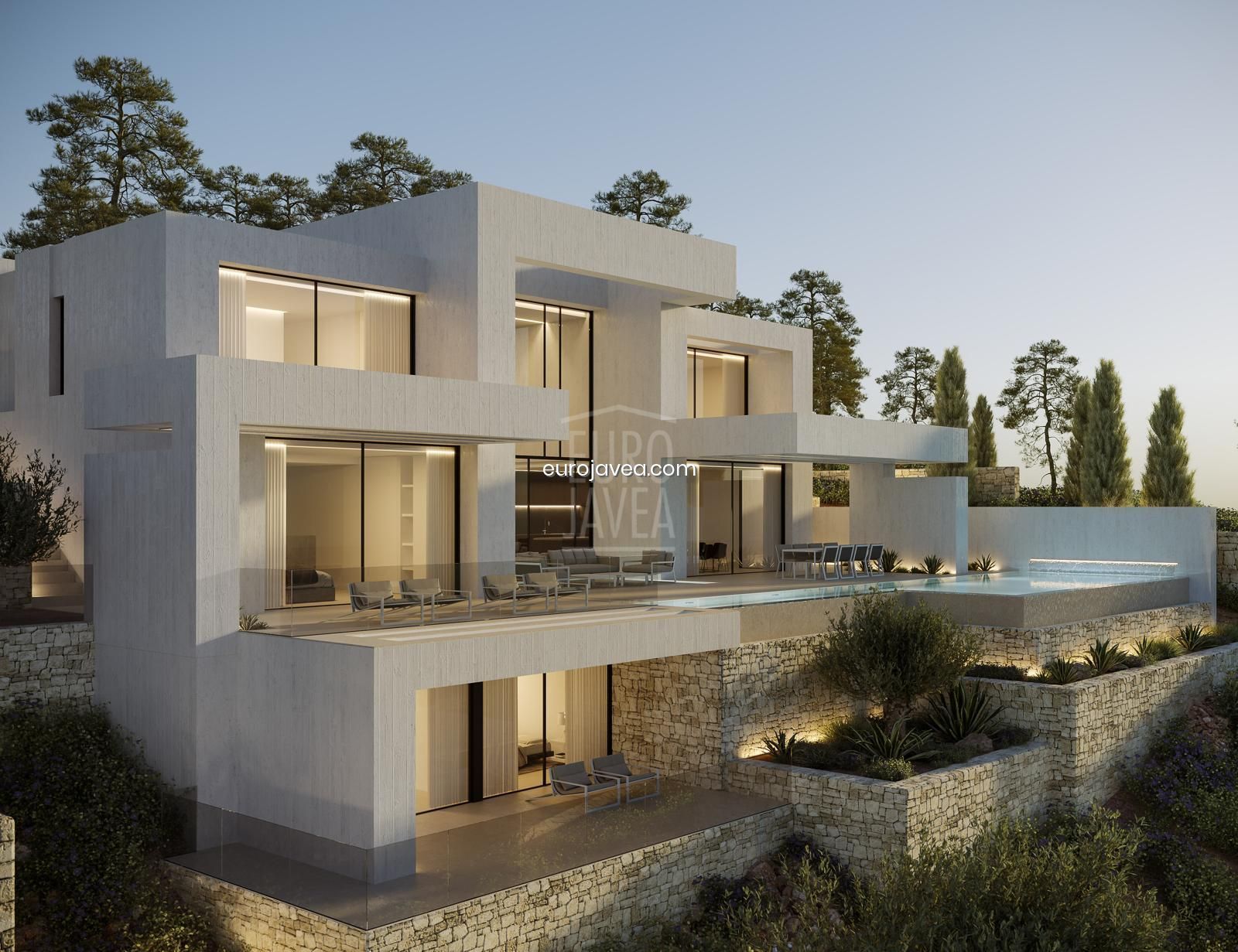Luxurious project for sale in Jávea, located in one of the most prestigious area of La Granadella, with sea views.