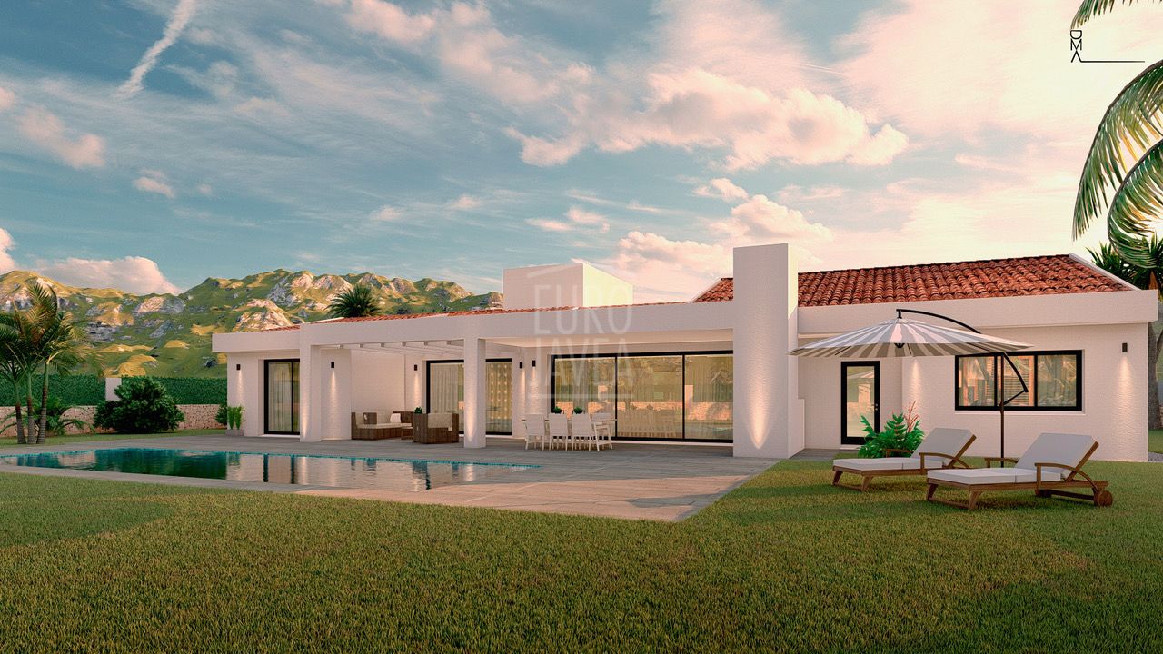 Modern villa under construction for sale in the area of Montgó. South facing.
