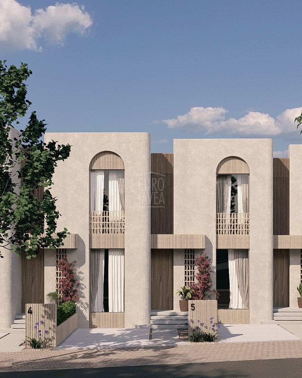 Spacious triplex townhouse with garden in Residencial Blooming Village Jávea