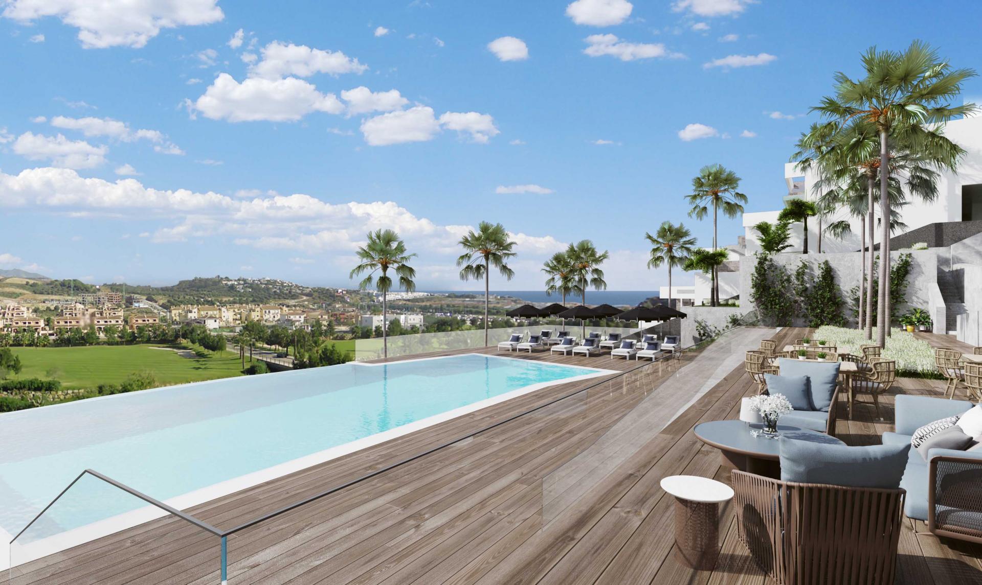 32 apartments within an already consolidated gated golf complex. Probably thebest position in La Cala de Mijas. Excellent communal areas and all amenities,shops, bars and restaurant of Cala de Mijas in walking distance. Tranquility desire ...