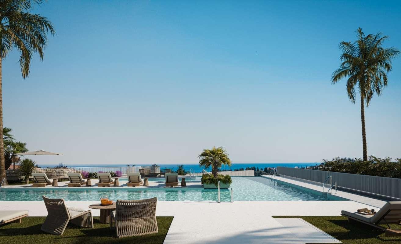 Apartamentos y Áticos de Lujo de 2 y 3 Dormitorios con Vistas Panorámicas al Mar en Mijas Costa