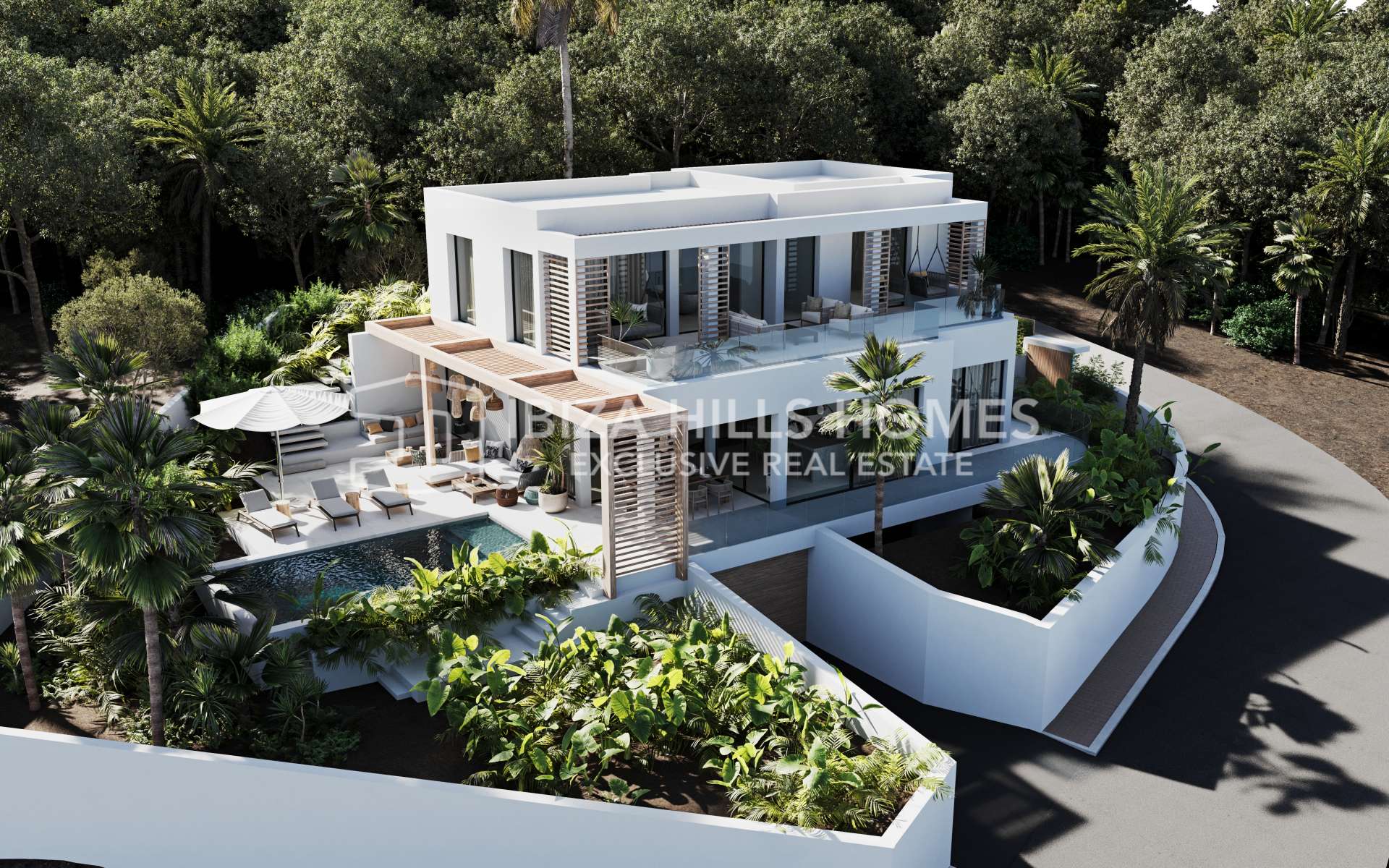 Villa de lujo a estrenar de 5 dormitorios con vistas al mar en la urbanización cerrada de Can Furnet - Santa Eulalia - Ibiza