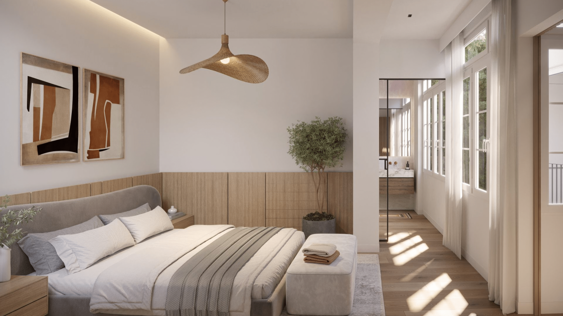 Apartamento con patio en edificio histórico reformado en pleno centro de Málaga