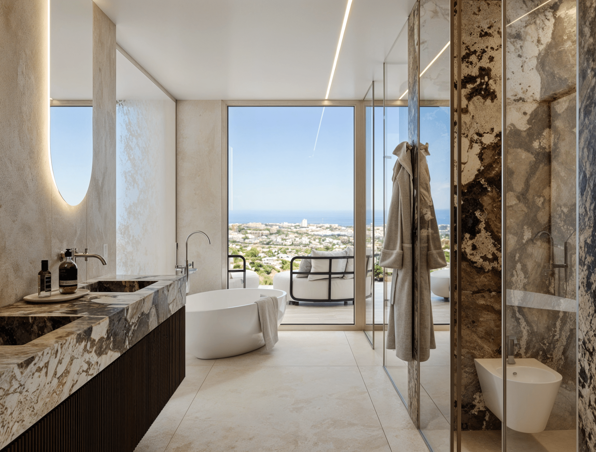 Impressive newly built sky villa with spectacular sea views and a private swimming pool in El Madroñal