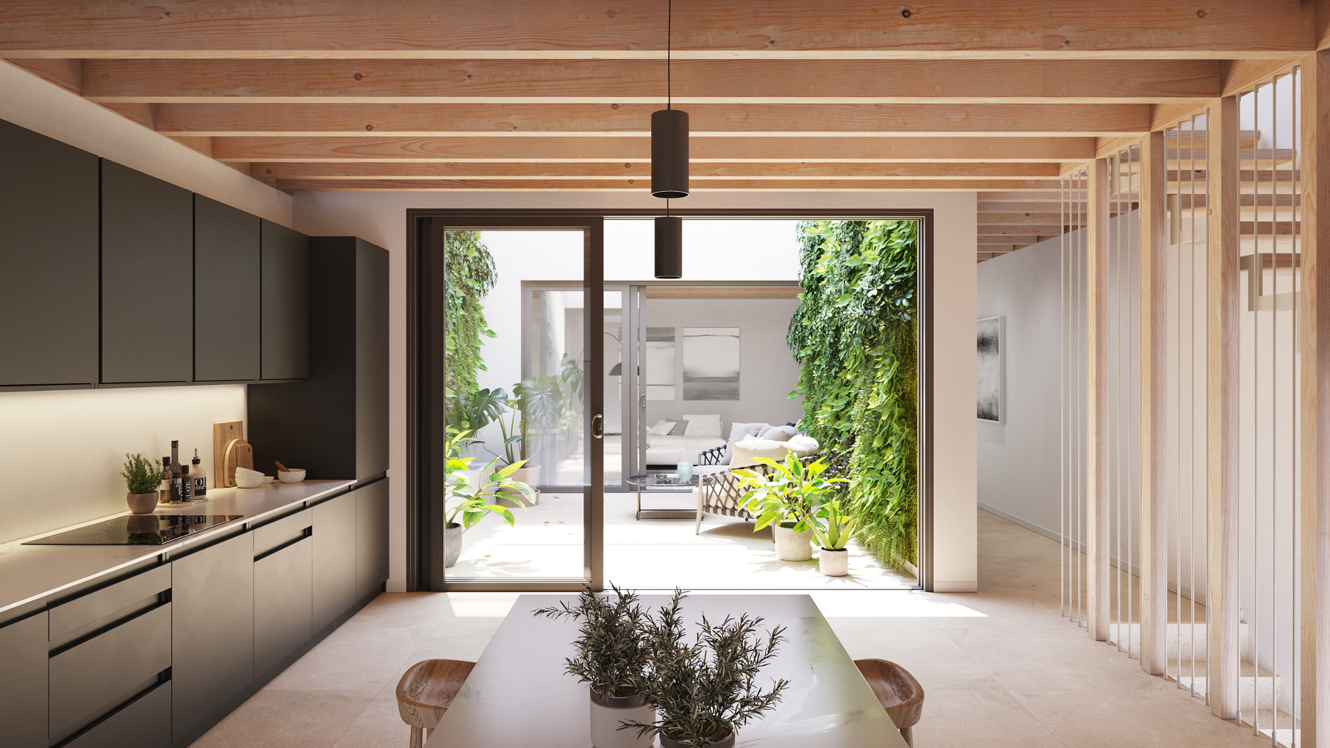 Exquisita casa-patio de nueva construcción en el barrio más pintoresco de Málaga