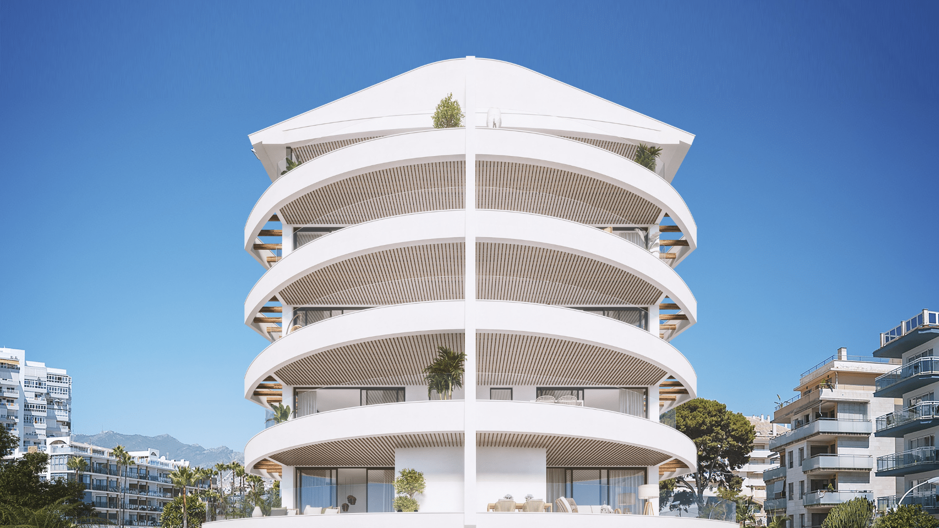 Modern penthouse with front sea views next to Puerto Marina