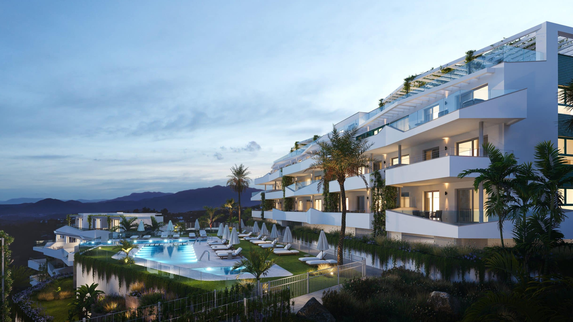 Modern penthouse in a gated complex