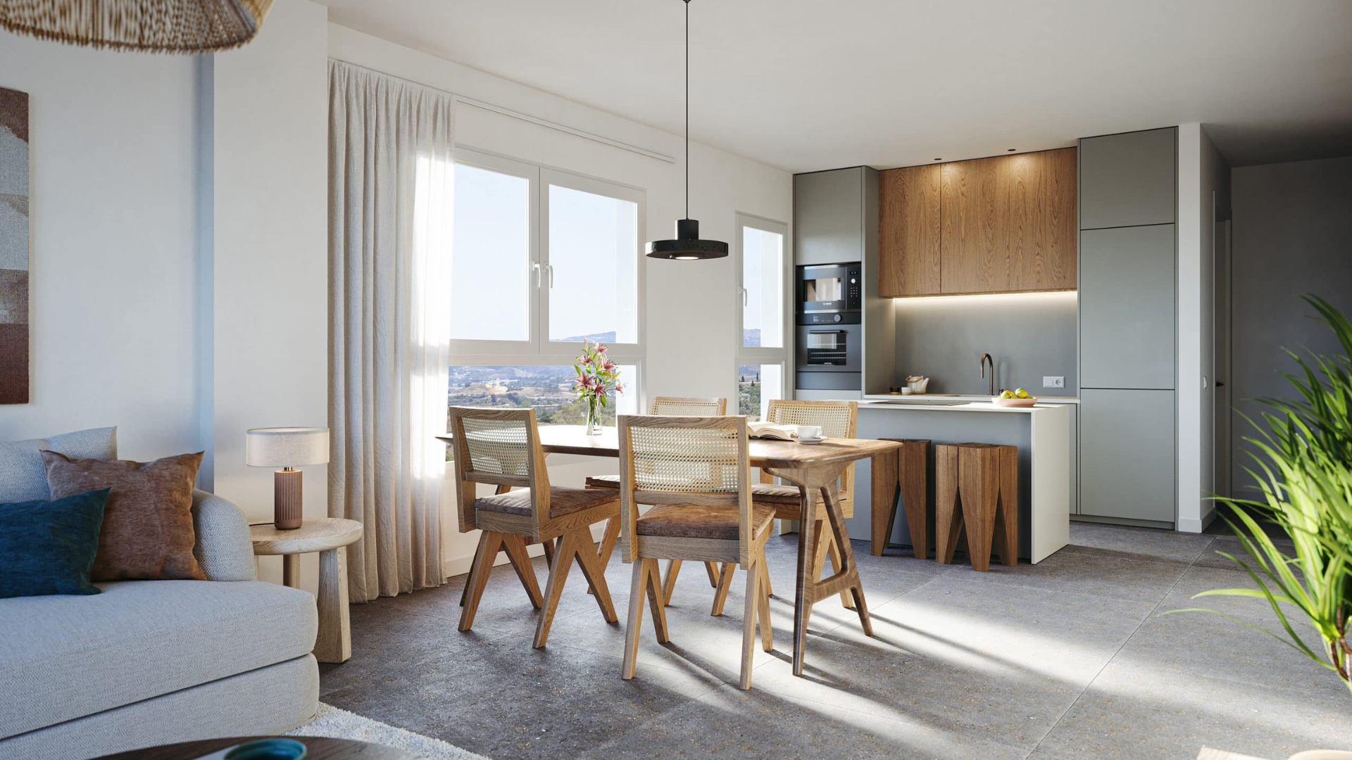 Modern penthouse in a gated complex