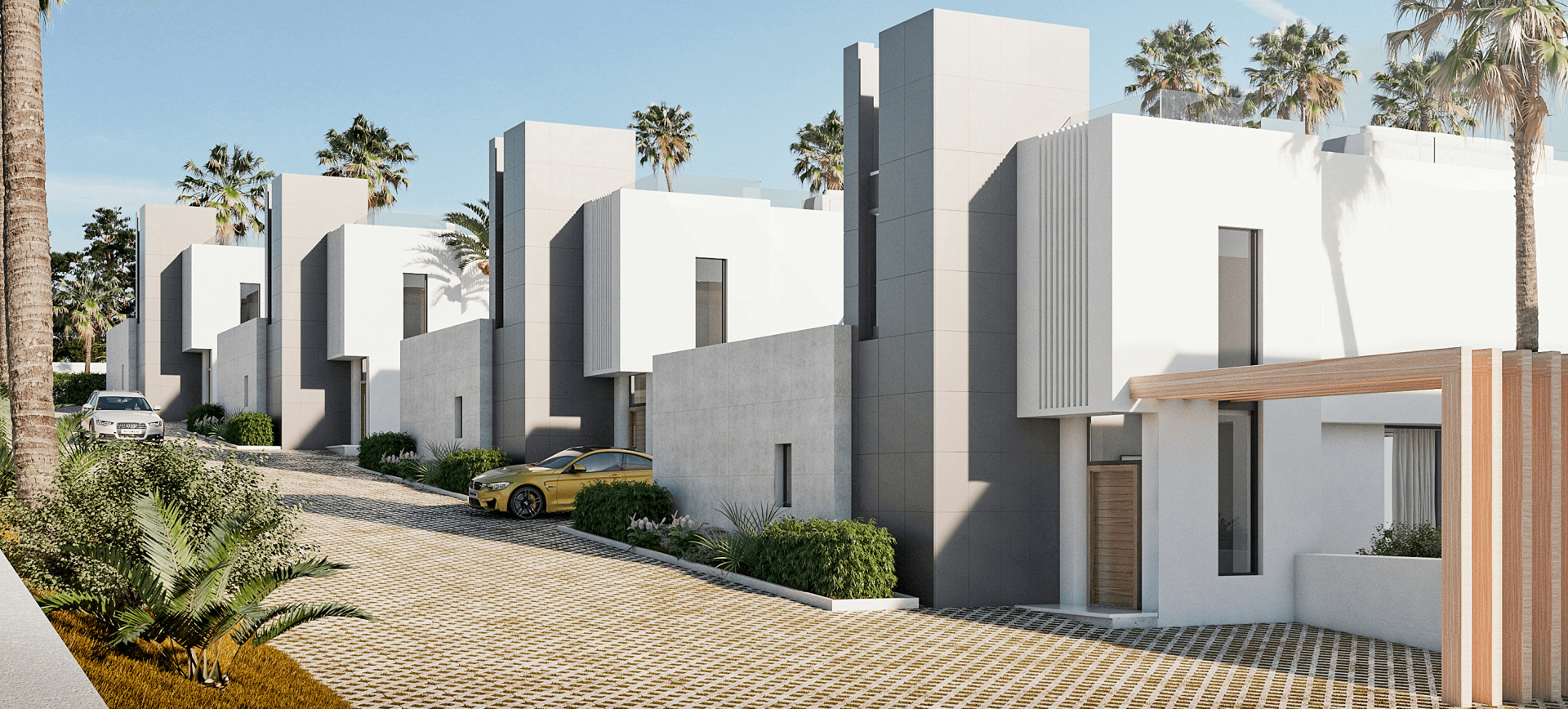 Villa moderna con vistas a campo de golf