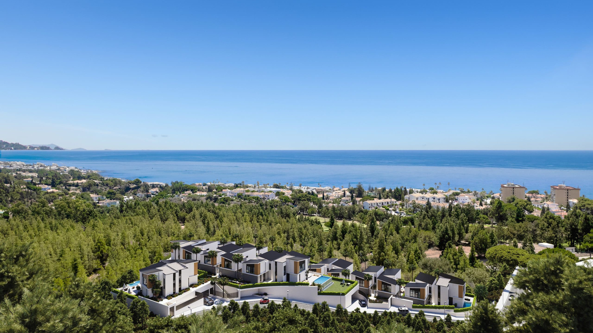Espléndida y coqueta villa con vistas al mar y cercana a la playa en Mijas costa
