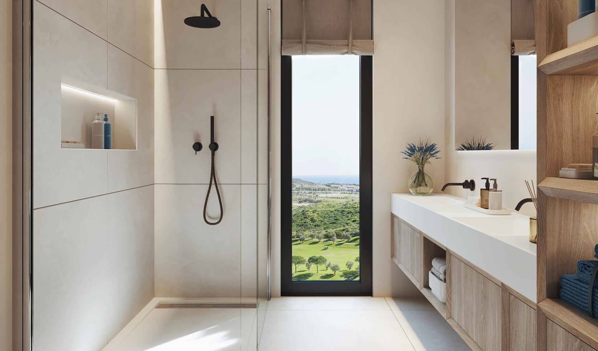 Apartamento exclusivo con impresionantes vistas al golf y al mar en Mijas, Málaga