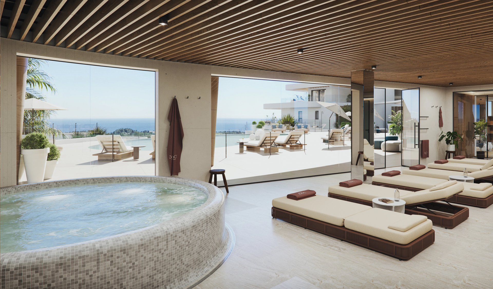 Apartamento exclusivo con vistas panorámicas al golf y al mar en Mijas, Málaga