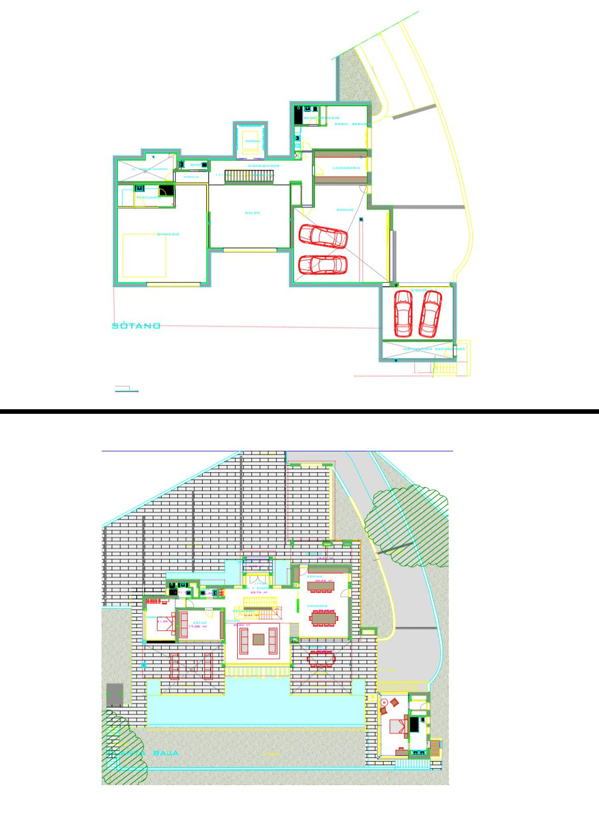 Basement layout displaying garage and utility areas with room placement.
