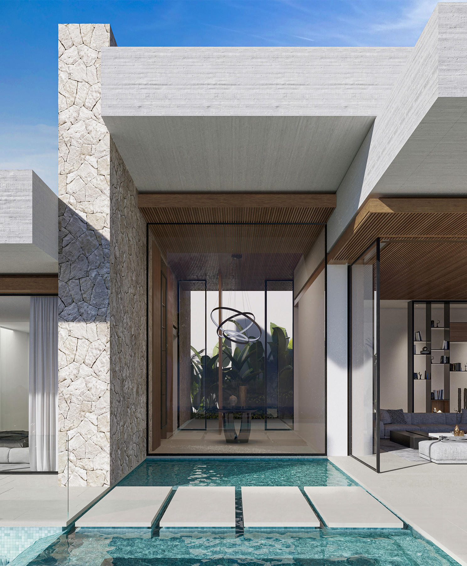 Unvergleichliche zeitgenössische Villa mit Panoramablick auf das Mittelmeer in El Herrojo, Benahavis — Foto 19