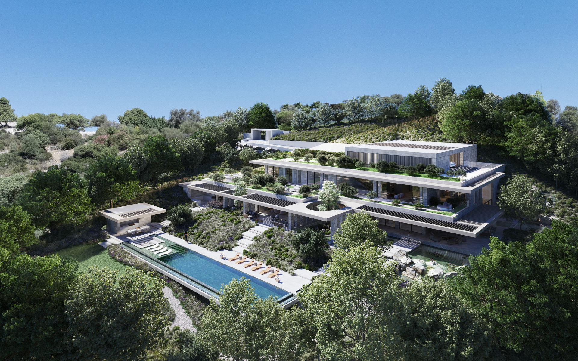 Southwest facing plot in La Zagaleta with a spectacular villa project
