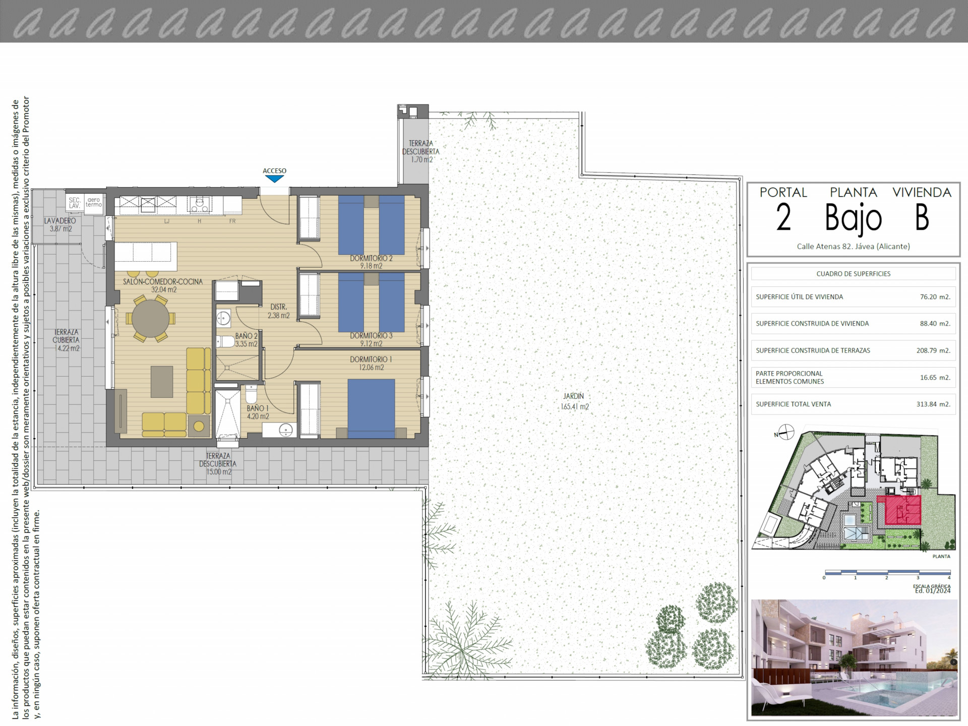 3 Chambres - Appartement dans Xàbia - Construction Neuf