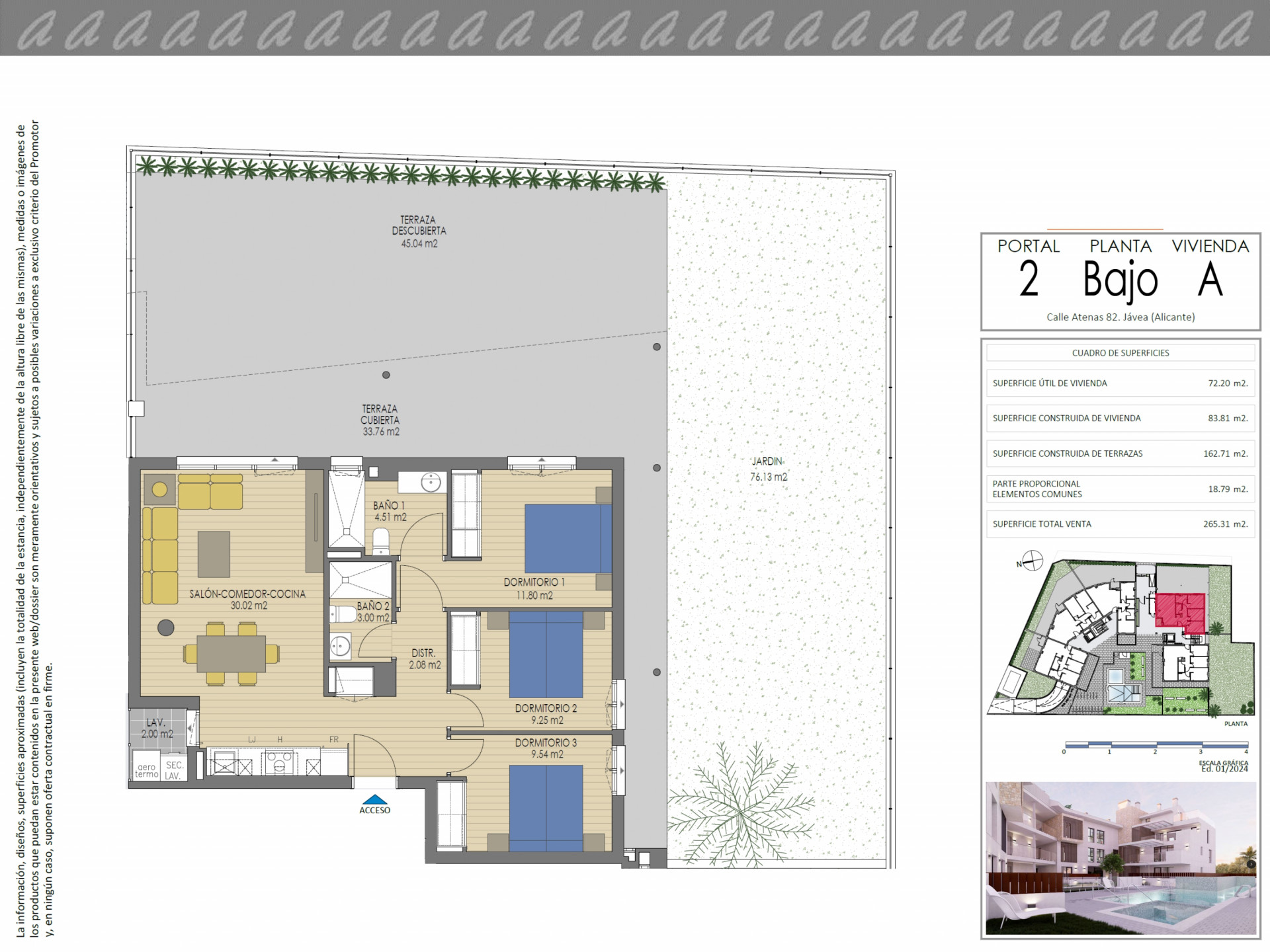 3 Chambres - Appartement dans Xàbia - Construction Neuf