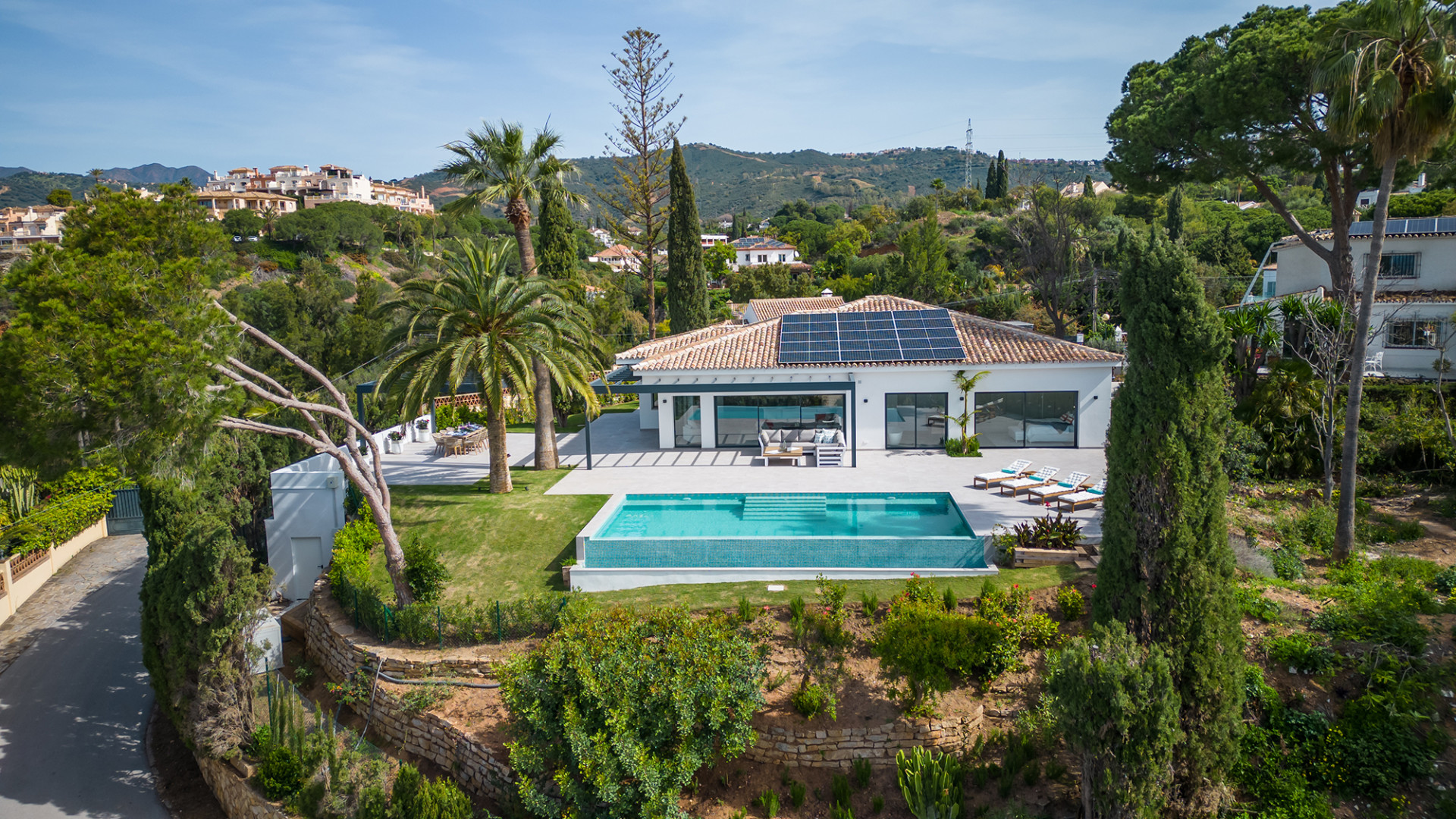 Stunning contemporary villa for sale in Elviria, Marbella with panoramic views