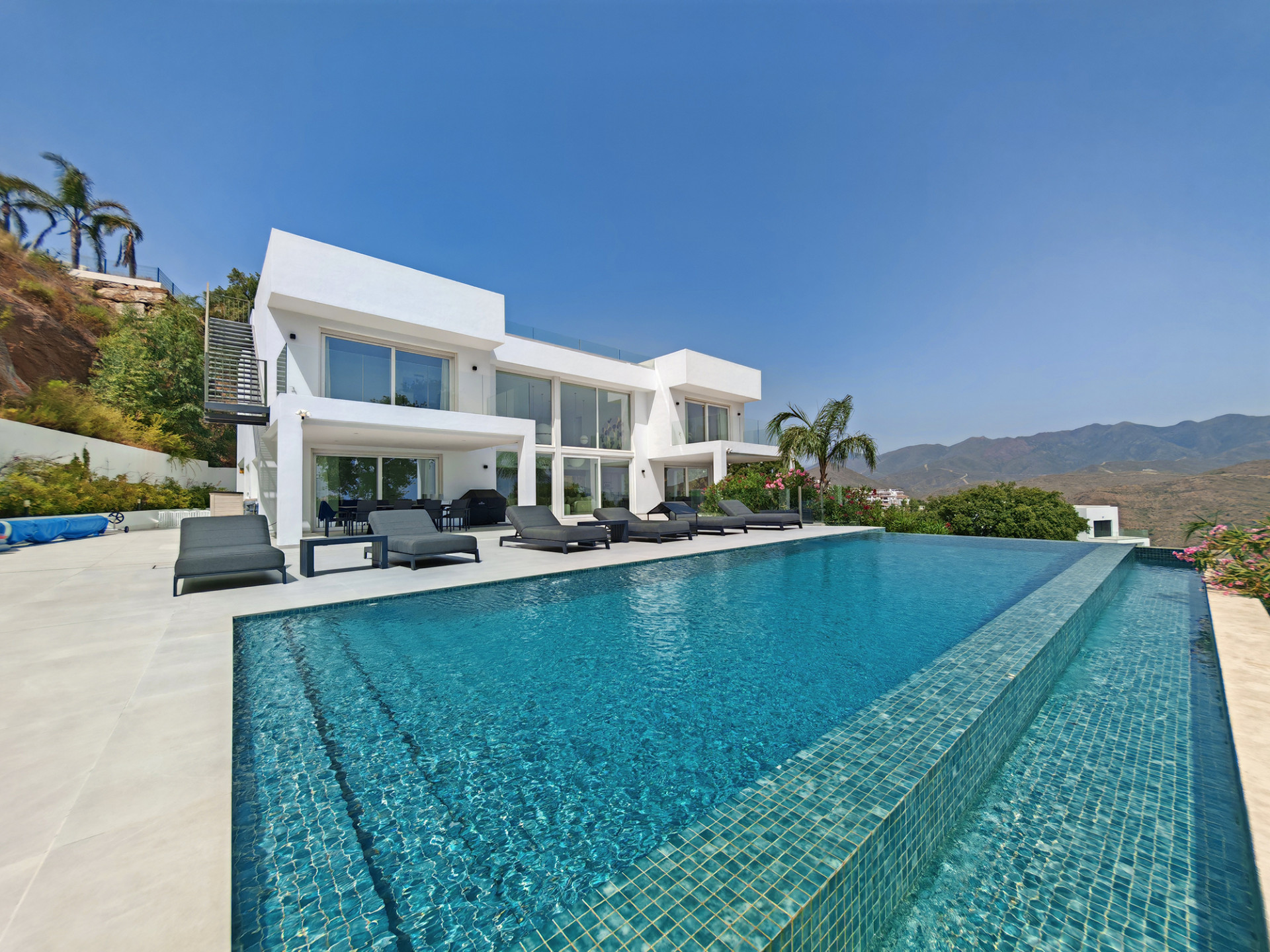 Luxury designer villa for sale in La Mairena, Marbella with panoramic sea and mountain views